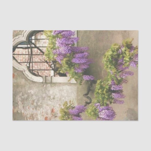 Schöne Wisteria überreicht gotisches Fenster Seidenpapier (Vorderseite)