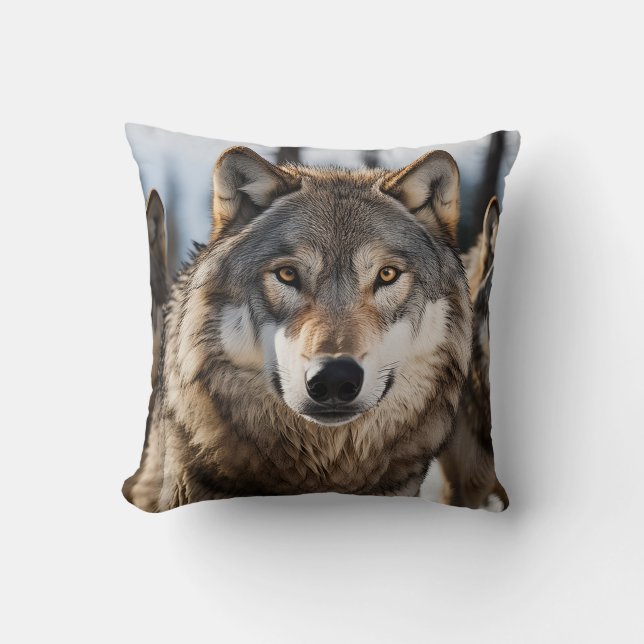 Schöne Wolf-Kissen! Kissen (Vorderseite)