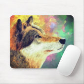 Schöne Wolf Kunst Mousepad (Mit Mouse)