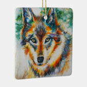 Schöne Wolf-Verzierung Keramikornament (Rechts)