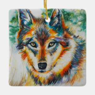 Schöne Wolf-Verzierung Keramikornament