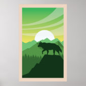 Schöne Wolfszene Poster (Vorne)