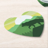 Schöne Wolfszene Untersetzer (angewinkelt)