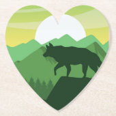 Schöne Wolfszene Untersetzer (Vorderseite)