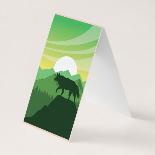 Schöne Wolfszene Visitenkarten (Rückseite)