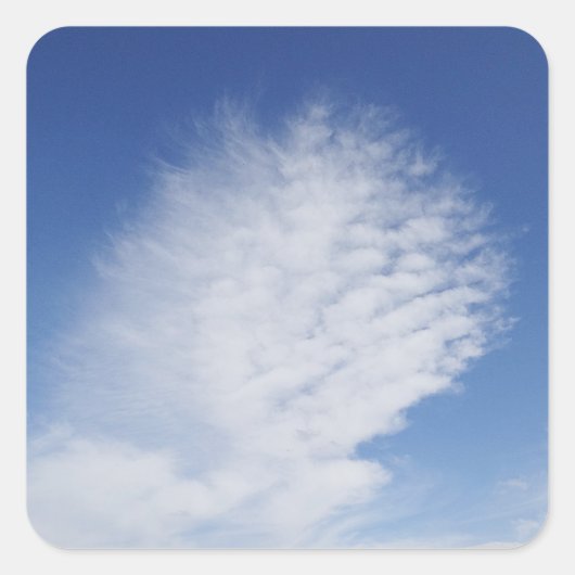 Schöne Wolke Quadratischer Aufkleber (Vorderseite)