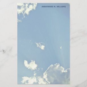 Schöne Wolken des Blauen Luftraums Briefpapier