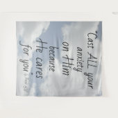 Schöne Wolken entwerfen christliches Thema Wandteppich (Vorderseite (Horizontal))