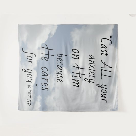 Schöne Wolken entwerfen christliches Thema Wandteppich (Vorderseite (Horizontal))