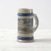 Schöne Wolken Grau / Blau 22 oz Stein Bierglas (VorderseiteRechts)