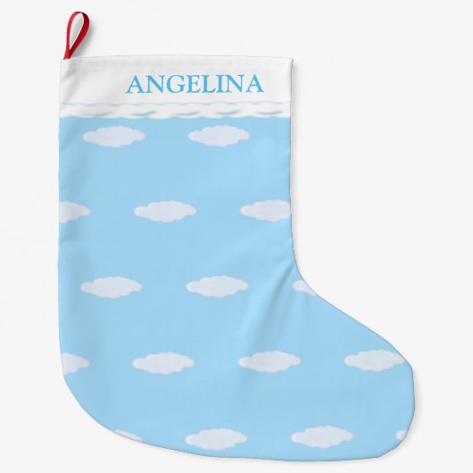 Schöne Wolken Großer Weihnachtsstrumpf (Vorderseite)