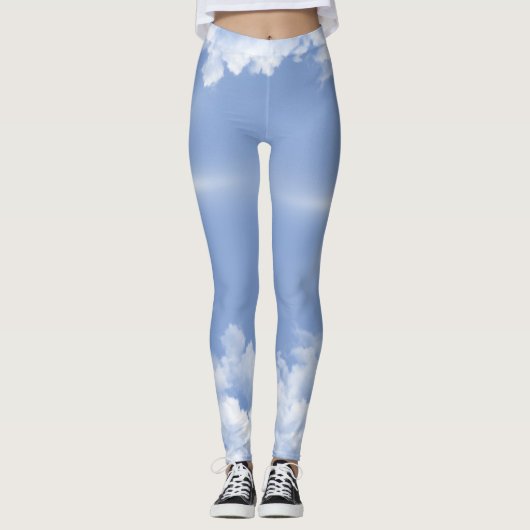 schöne Wolken Leggings (Vorderseite)