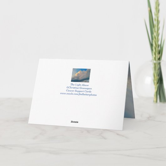 Schöne Wolken unterstützen Krebs Karte (Rückseite)