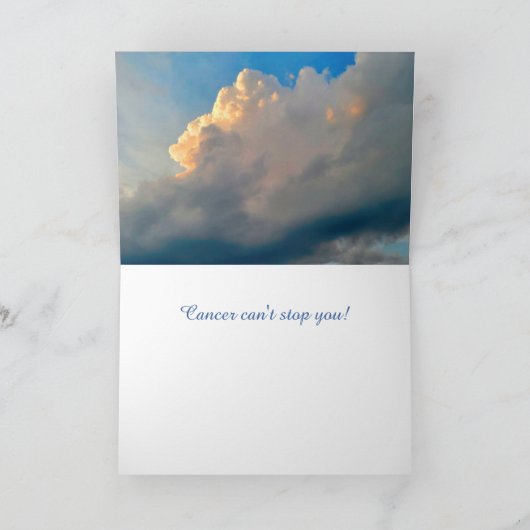 Schöne Wolken unterstützen Krebs Karte (Innenseite)