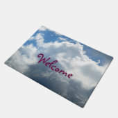 Schöne Wolken willkommene Fußmatte (Schrägansicht)