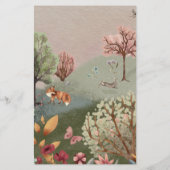 Schöne Woodland Illustration Baby Bingo Flyer (Hinten)