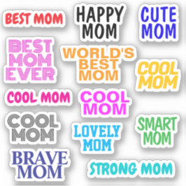 Schöne Worte für Coole Mama | Niedliche Aufkleber