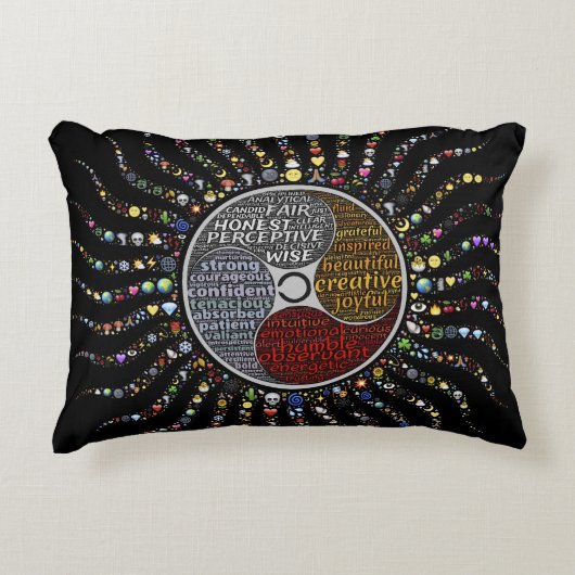 Schöne Worte und Mandala Kissen (Vorderseite)