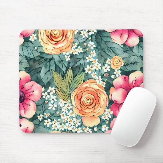 Schöne, wunderschöne Wasserfarben-Botanik-Kunst Mousepad (Mit Mouse)