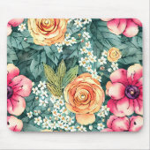Schöne, wunderschöne Wasserfarben-Botanik-Kunst Mousepad (Vorne)