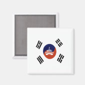 Schöne Wünsche Südkorea Frohe Weihnachten Magnet (Vorderseite/Rückseite)