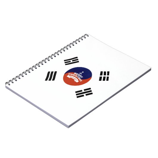 Schöne Wünsche Südkorea Frohe Weihnachten Notizblock (Linke Seite)