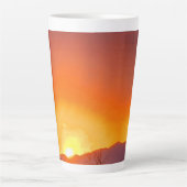 Schöne Wüste Sonnenuntergang Milchtasse (Vorderseite)