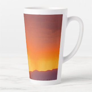 Schöne Wüste Sonnenuntergang Milchtasse