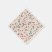 Schöne Wüstenfarben Terrazzo Muster Serviette (Ecke)
