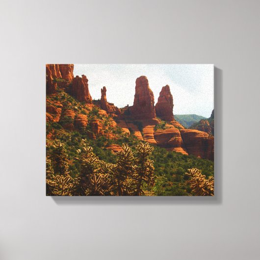 Schöne Wüstenlandschaft von Sedona Rote Felsen Leinwanddruck (Vorderseite)