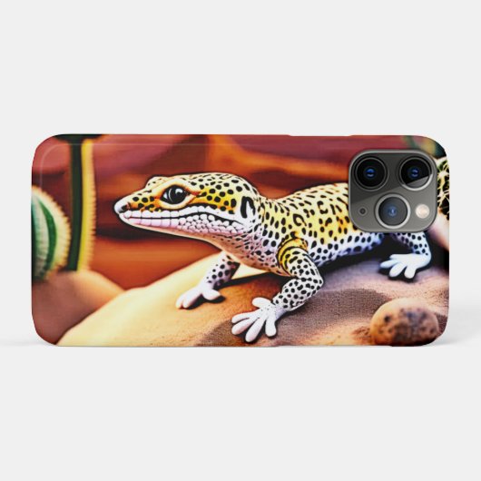 Schöne Wüstenleopard Gecko Design Case-Mate iPhone Hülle (Rückseite (Horizontal))
