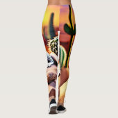 Schöne Wüstenleopard Gecko Design Leggings (Rückseite)