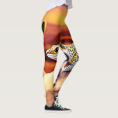 Schöne Wüstenleopard Gecko Design Leggings (Rechts)