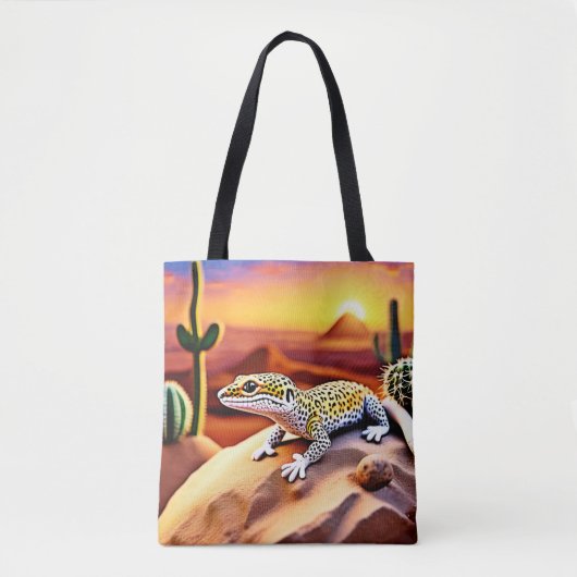 Schöne Wüstenleopard Gecko Design Tasche (Vorderseite)