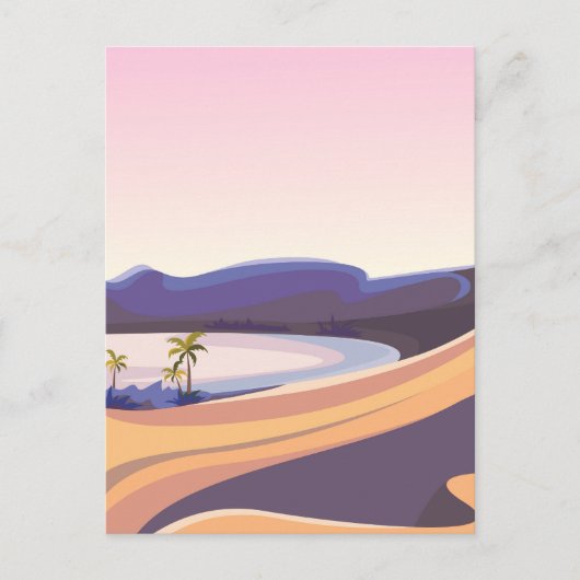 Schöne Wüstenoase Postkarte (Vorderseite)