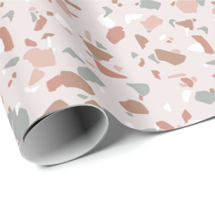 Schöne Wüstentöne Terrazzo Muster Geschenkpapier