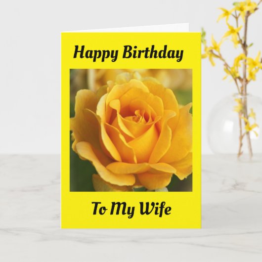 SCHÖNE "YELLOW ROSE" GLÜCKLICHE GEBURTSKARTE KARTE (Gelbe Blume)