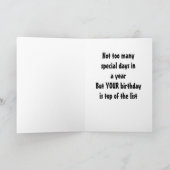 SCHÖNE "YELLOW ROSE" GLÜCKLICHE GEBURTSKARTE KARTE (Innenseite)