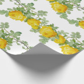 Schöne Yellow Wedding Rose Blume Geschenkpapier (Ecke)