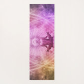 Schöne Yoga-Meditations-Lotos-Pose-Silhouette Yogamatte (Rückseite)