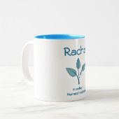 Schöne Zahl 1 Homeschool Mama Blau und Weiß Zweifarbige Tasse (Vorderseite Links)