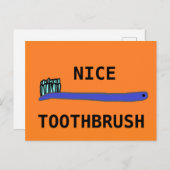 Schöne Zahnbürste Postkarte (Vorne/Hinten)