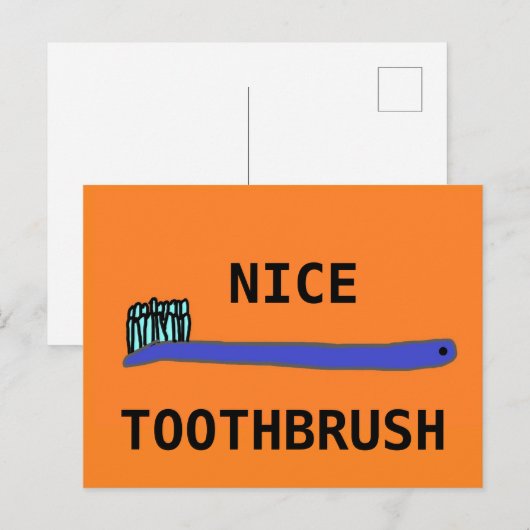 Schöne Zahnbürste Postkarte (Vorne/Hinten)