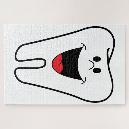 Schöne Zähne, die für Ihre Zahnarztpraxis angepass Puzzle (Horizontal)