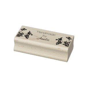 Schöne zarte Blume Handmade Holz Art Briefmarke Gummistempel