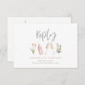 Schöne zarte floralrosa mädchenhafte Antwort (Vorne/Hinten)