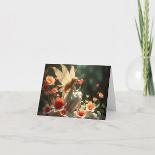 Schöne zarte romantische Fee Feiertagskarte