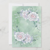 Schöne, zarte Rose Einladung (Rückseite)