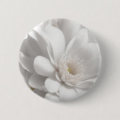 Schöne zarte weiße Blume Button (Vorderseite)