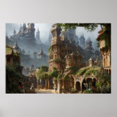 Schöne zauberhafte Stadt Poster (Vorne)
